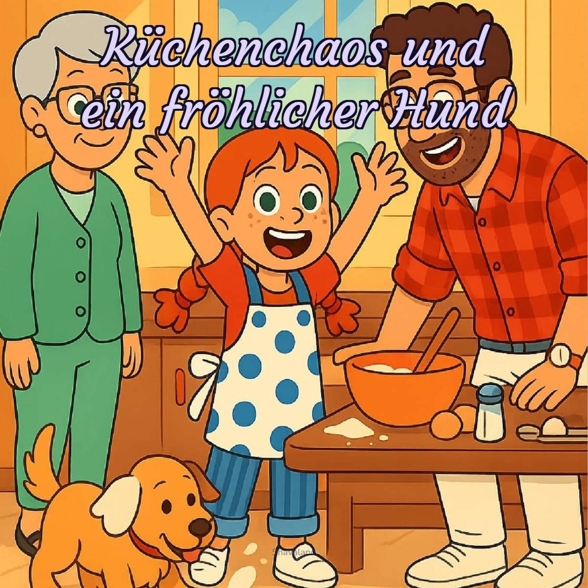 Küchenchaos und ein fröhlicher Hund